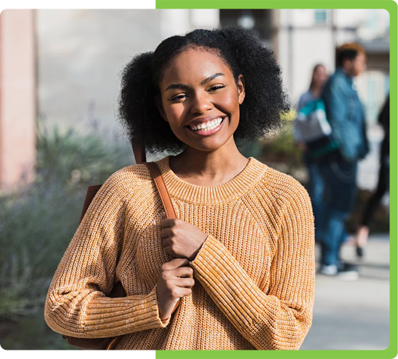 Student smiling